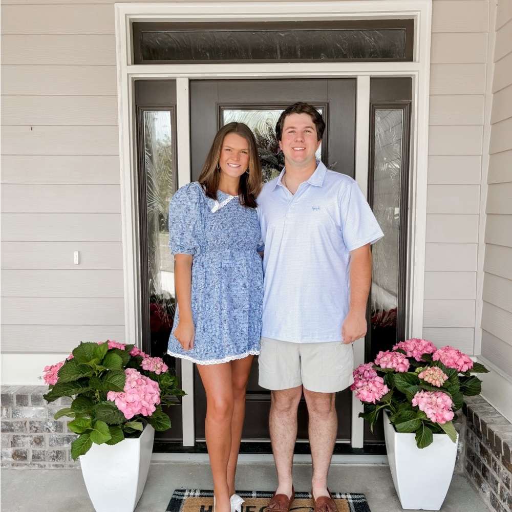 Blue & White Gingham Dress